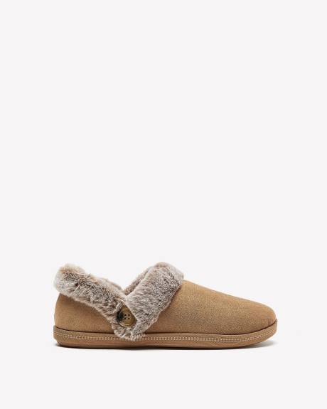 Wide Width, Cozy Slipper with Faux Fur Trim - Skechers