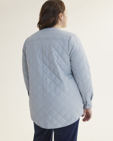 Veste-chemise matelassée unie