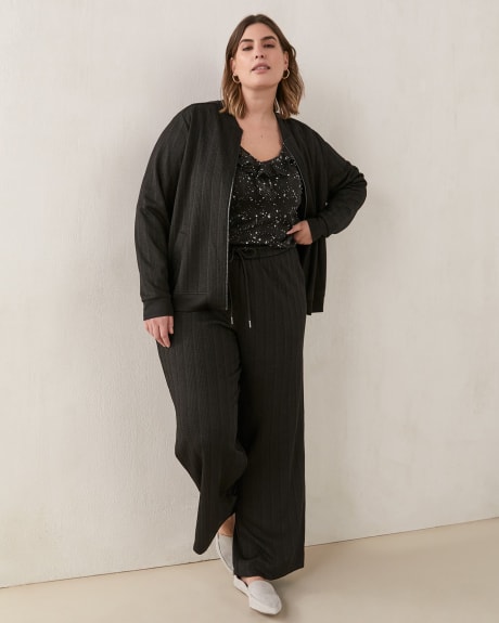 Wide-Leg Lurex Knit Jogger Pant - In Every Story