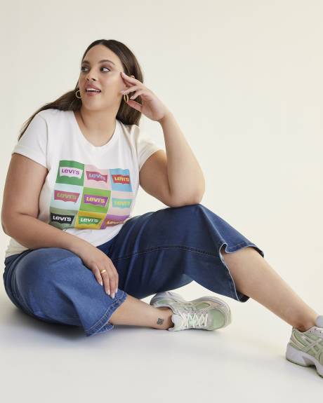Perfect Crewneck Tee with Popart Grid Print - Levi's