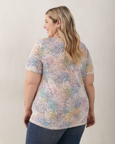 Printed Crew-Neck Curvy Tee - In Every Story