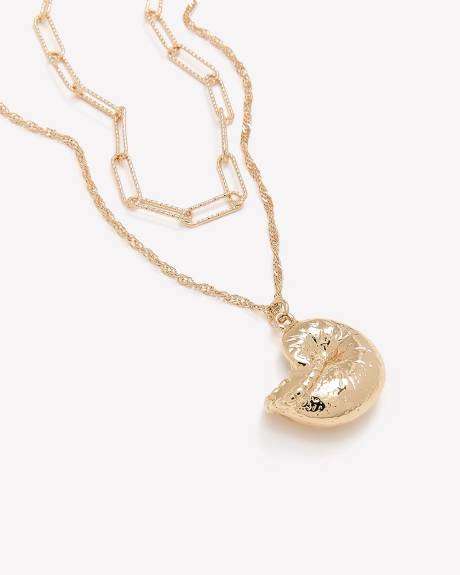 Necklace with Shell Pendant, Set of 2
