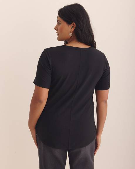 Responsible, Modern-Fit Ribbed Knit Tee - Addition Elle