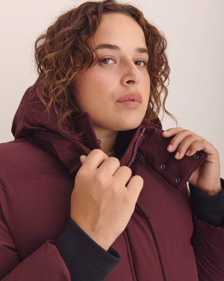 Hooded Stretch Puffer Jacket