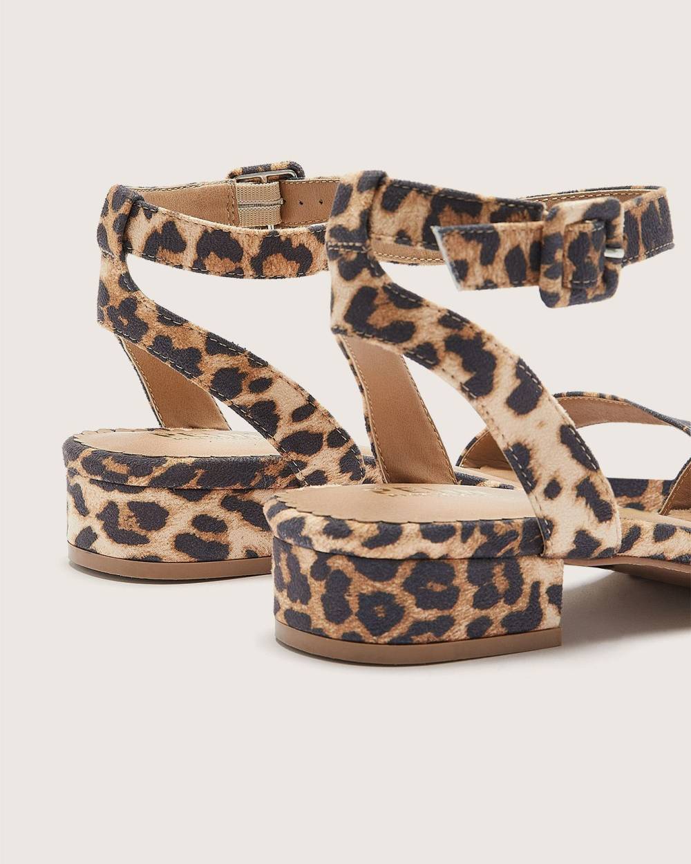 Extra Wide Width Ankle Strap Leopard Sandal Penningtons