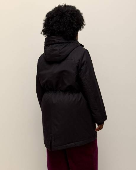 Lined Parka Jacket with Removable Hood