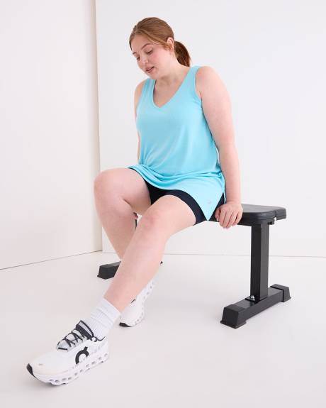 Asymetrical Ribbed Knit Tank - Active Zone