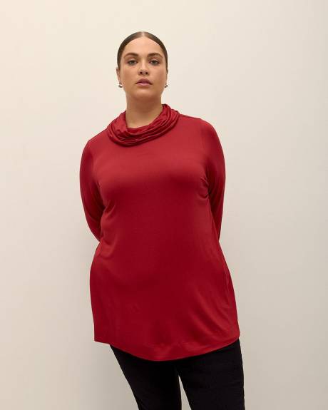 Cowl Neck Knit Tunic