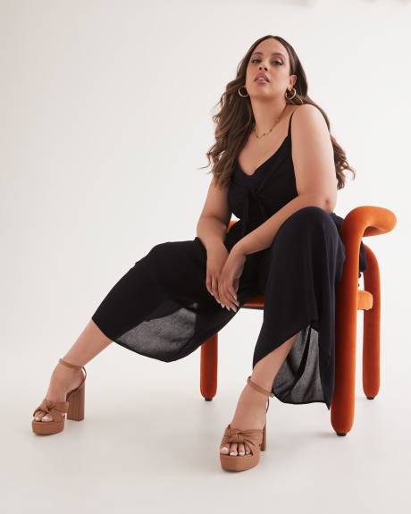 Cropped Wide-Leg Jumpsuit - City Chic