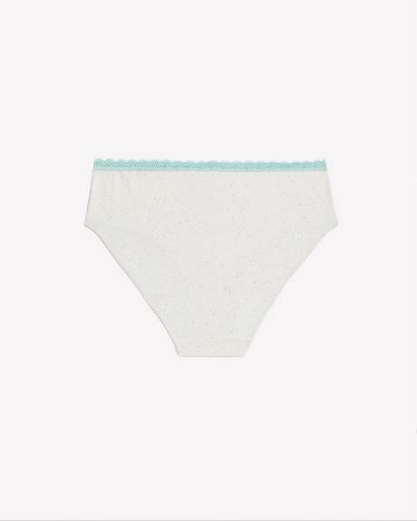 Culotte échancrée en coton avec taille en dentelle - ti Voglio
