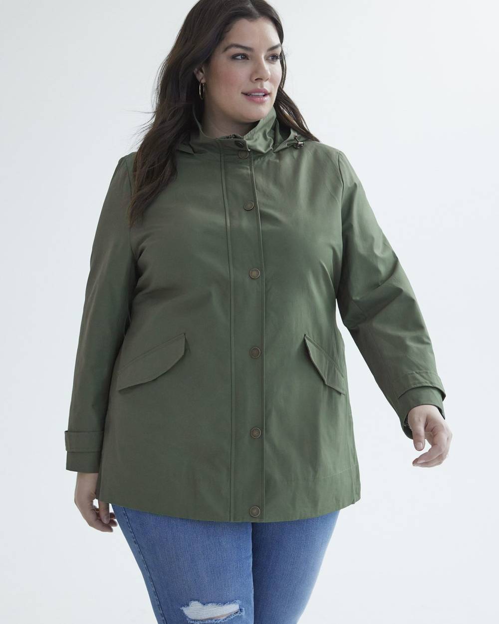 Water-Repellent Hooded Jacket