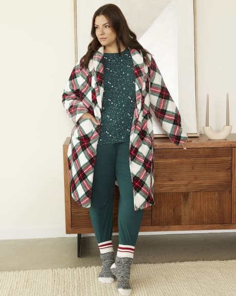 Printed Plush Robe - ti Voglio