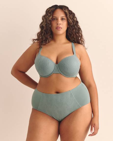 Blue Lace Underwire Padded T-Shirt Bra - ti Voglio