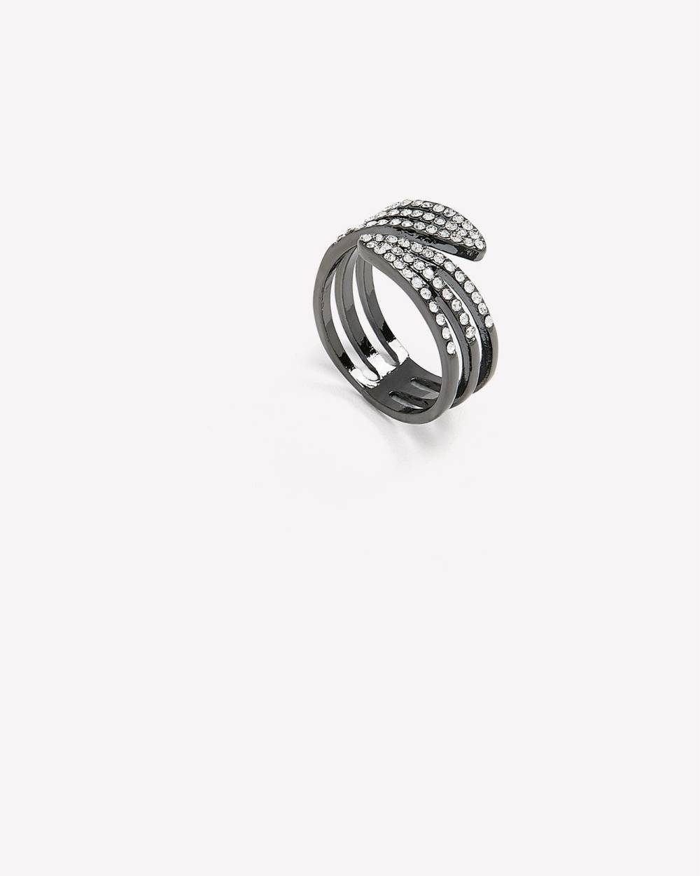 Open Shank Ring with Rhinestones
