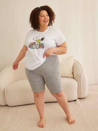 Short de pyjama avec imprimé de Snoopy - ti Voglio