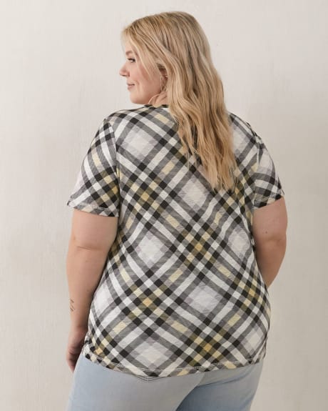 Printed Crew-Neck Curvy Tee - In Every Story
