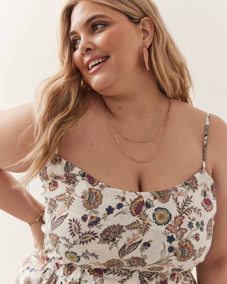 Responsible, Floral Woven Fit-and-Flare Maxi Dress