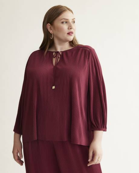 Balloon-Sleeve Blouse