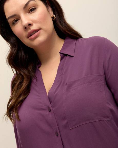 Responsible, Challis Buttoned-Down Tunic Blouse