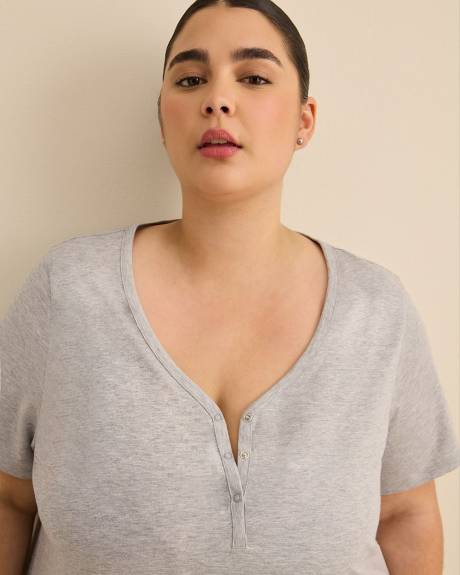 Chemise de nuit longue &agrave; manches courtes - ti Voglio