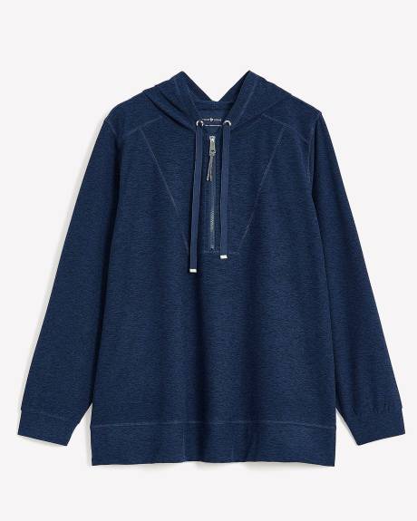 Pull à capuche avec col à fermeture à glissière - Active Zone