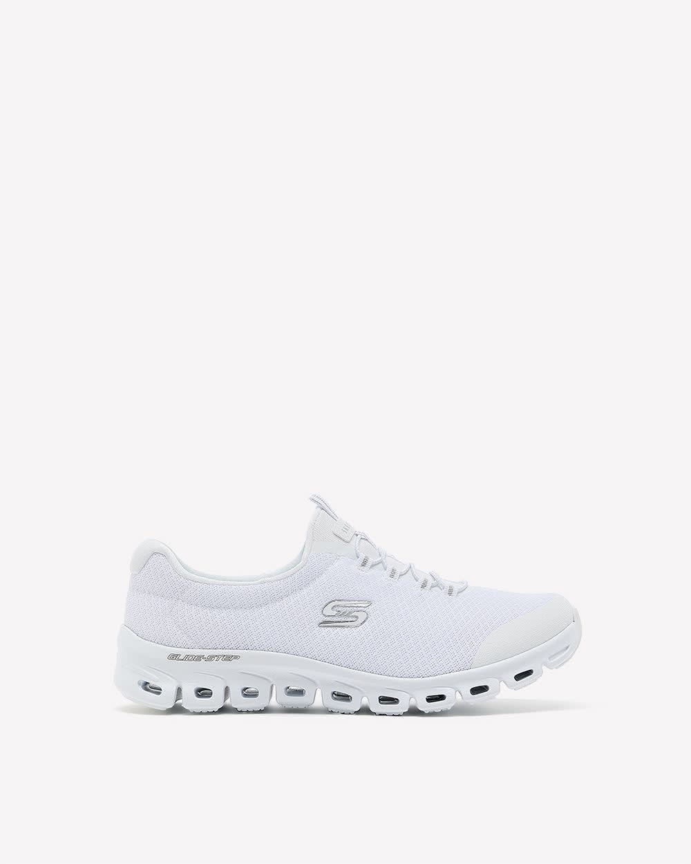 Wide Width, White Resilience Slip-On Sneaker - Skechers