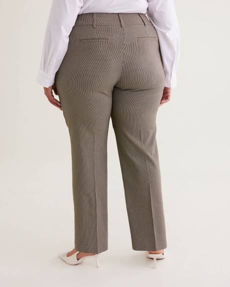 Savvy Fit Straight-Leg Pant Houndstooth Pattern - PENN. Essentials
