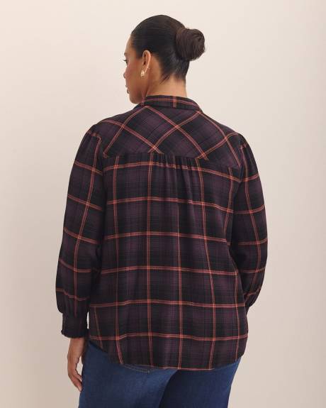 Plaid Long Buttoned-Down Shirt