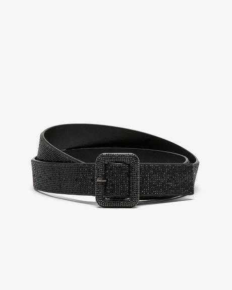 Black Sequins Belt