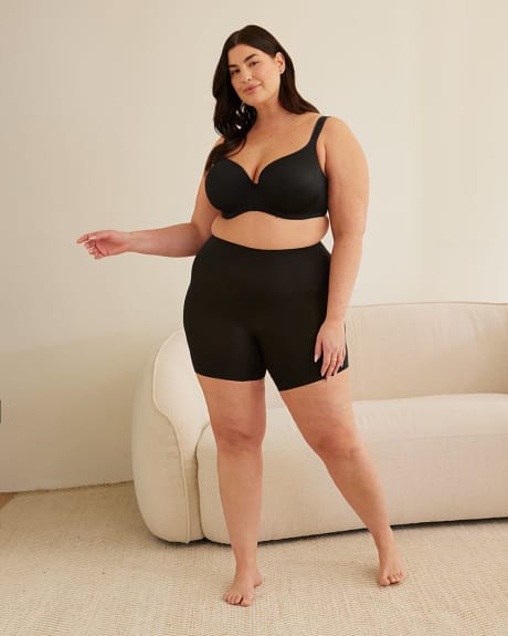 Plus Size Sexy Shapewear Top, Women's Plus Contrast Lace Underbust Tummy  Control Six Breasted Full Body Shaper