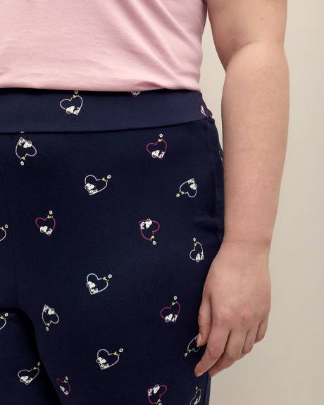 Legging pyjama bleu marine de Snoopy - Disney