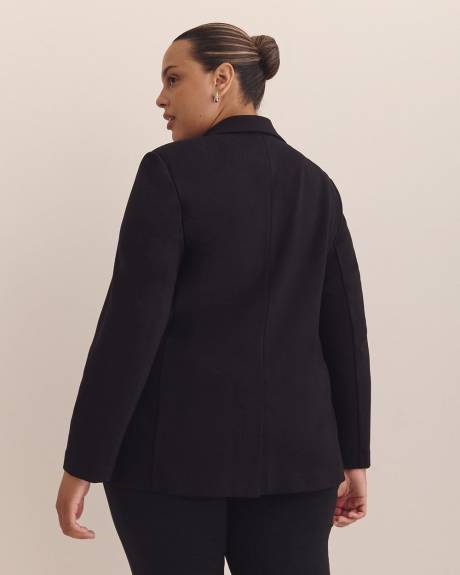 Responsible, Black Ponte de Roma Jacket with Tailoring Collar