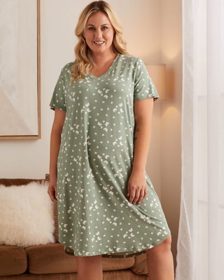 Robe de nuit ultra douce avec imprimé papillon - tiVOGLIO