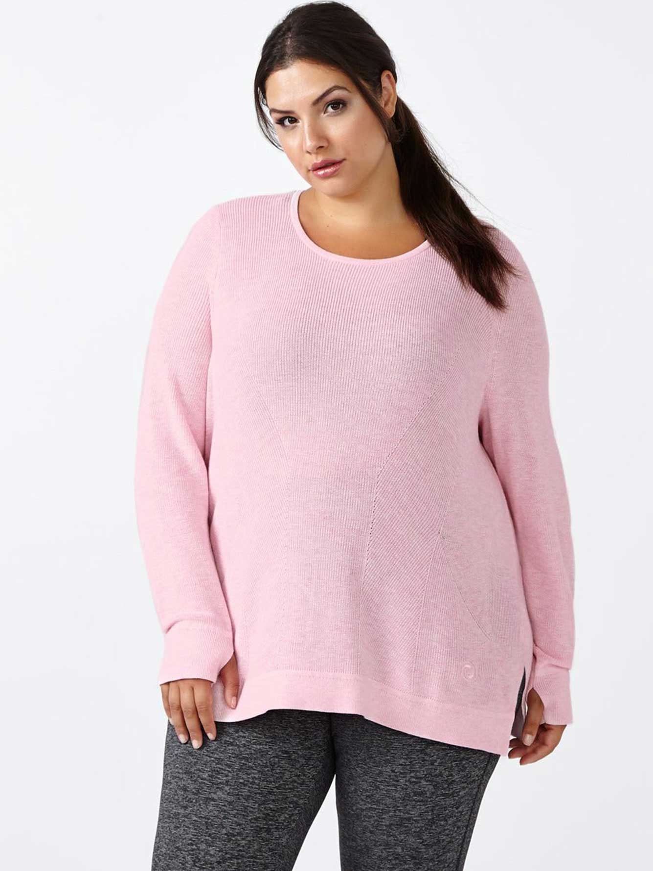 Essentials PlusSize Long Sleeve Sweater Penningtons