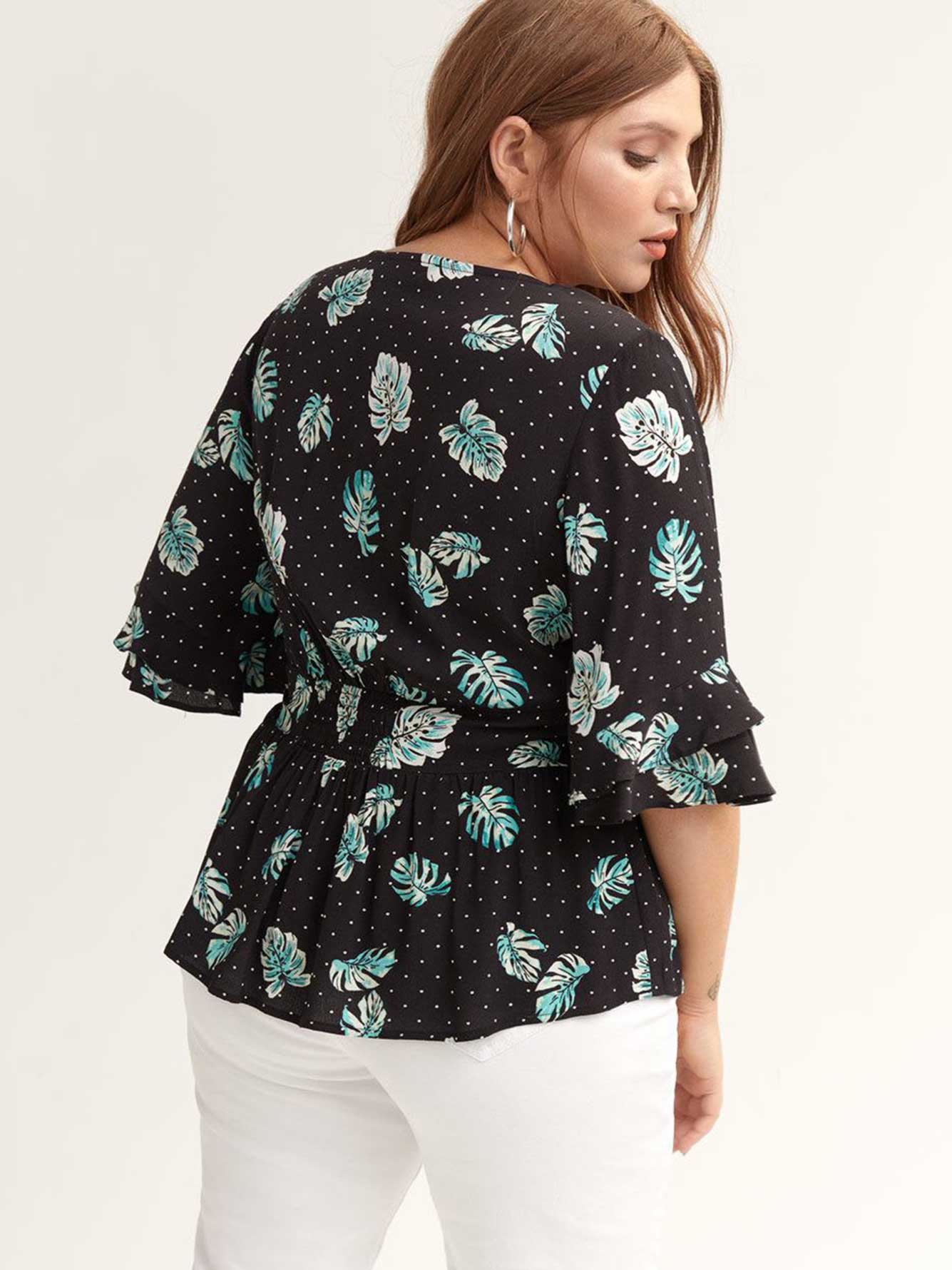Floral Blouse with Ruffle Sleeve | Penningtons
