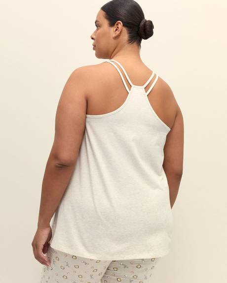 Sleeveless Tunic Sleep Top with Garfield Print - ti Voglio