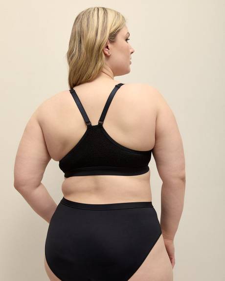 Plunge Front-Closure Underwire Bra with Racer Back - Déesse Collection