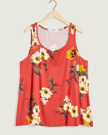 Sweetheart Tank Top With Shirring Details - In Every Story