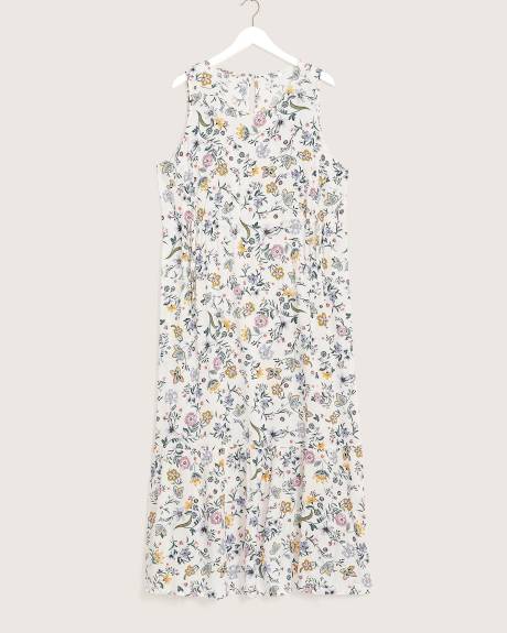 Responsible, Sleeveless Tiered Maxi Dress