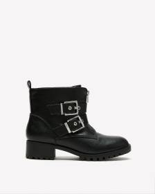 Extra Wide Width, Front Zip Bootie with Double Buckle