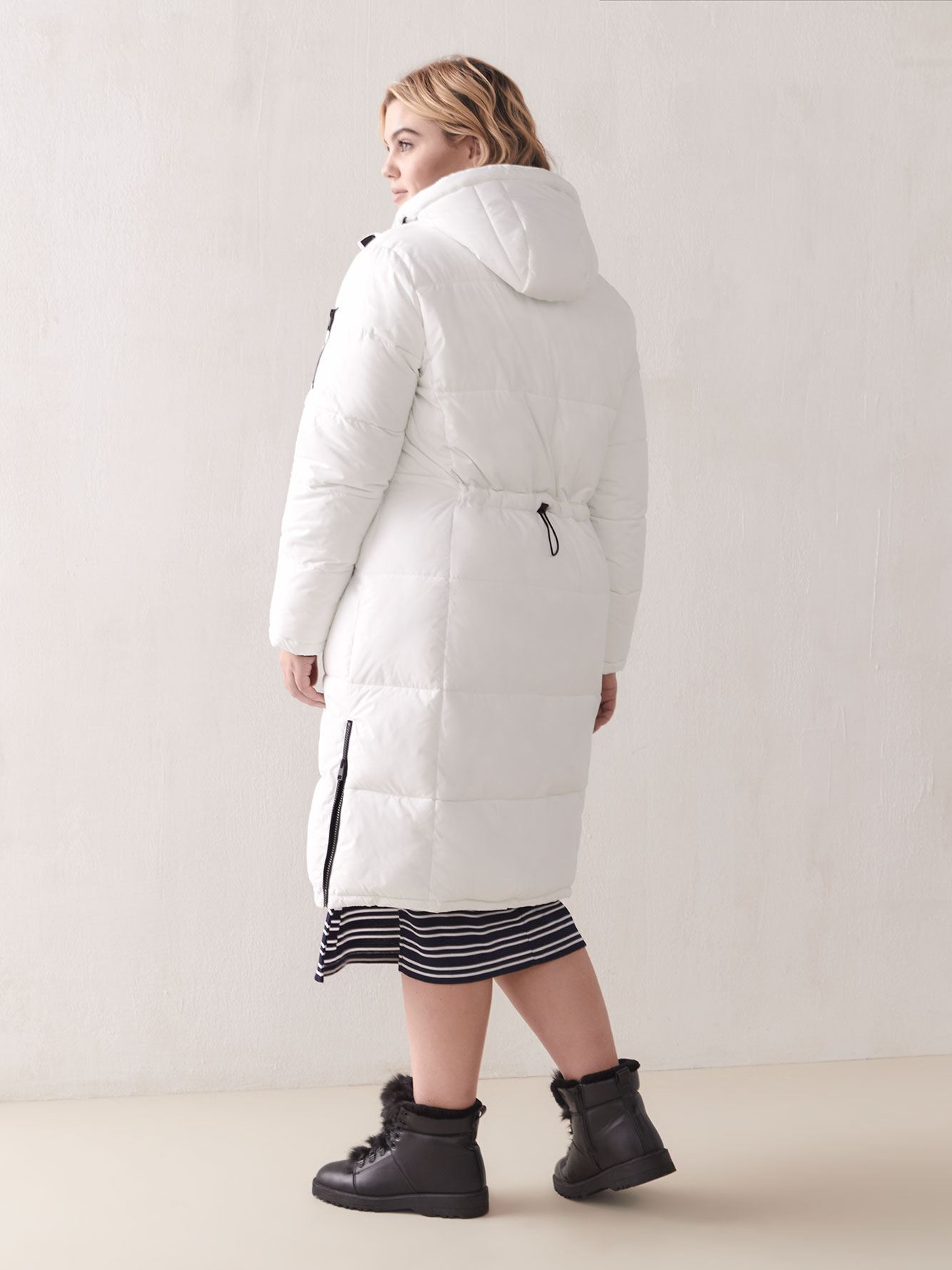 Atlantic White Long Puffer Coat Addition Elle Penningtons