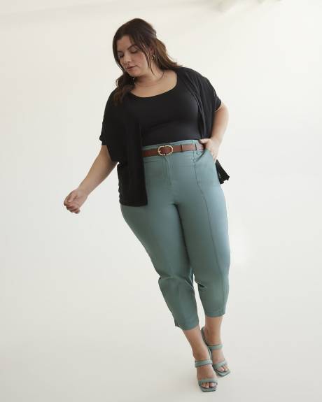 Short Cardigan Cocoon-Shape with 3/4-Sleeve
