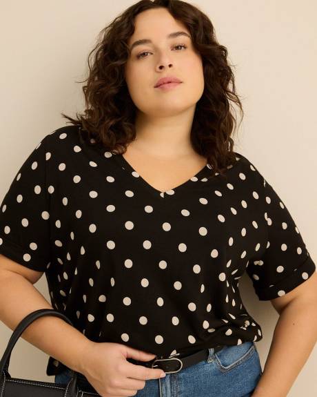 Responsible, Boyfriend-Fit Short-Sleeve V-Neck T-Shirt