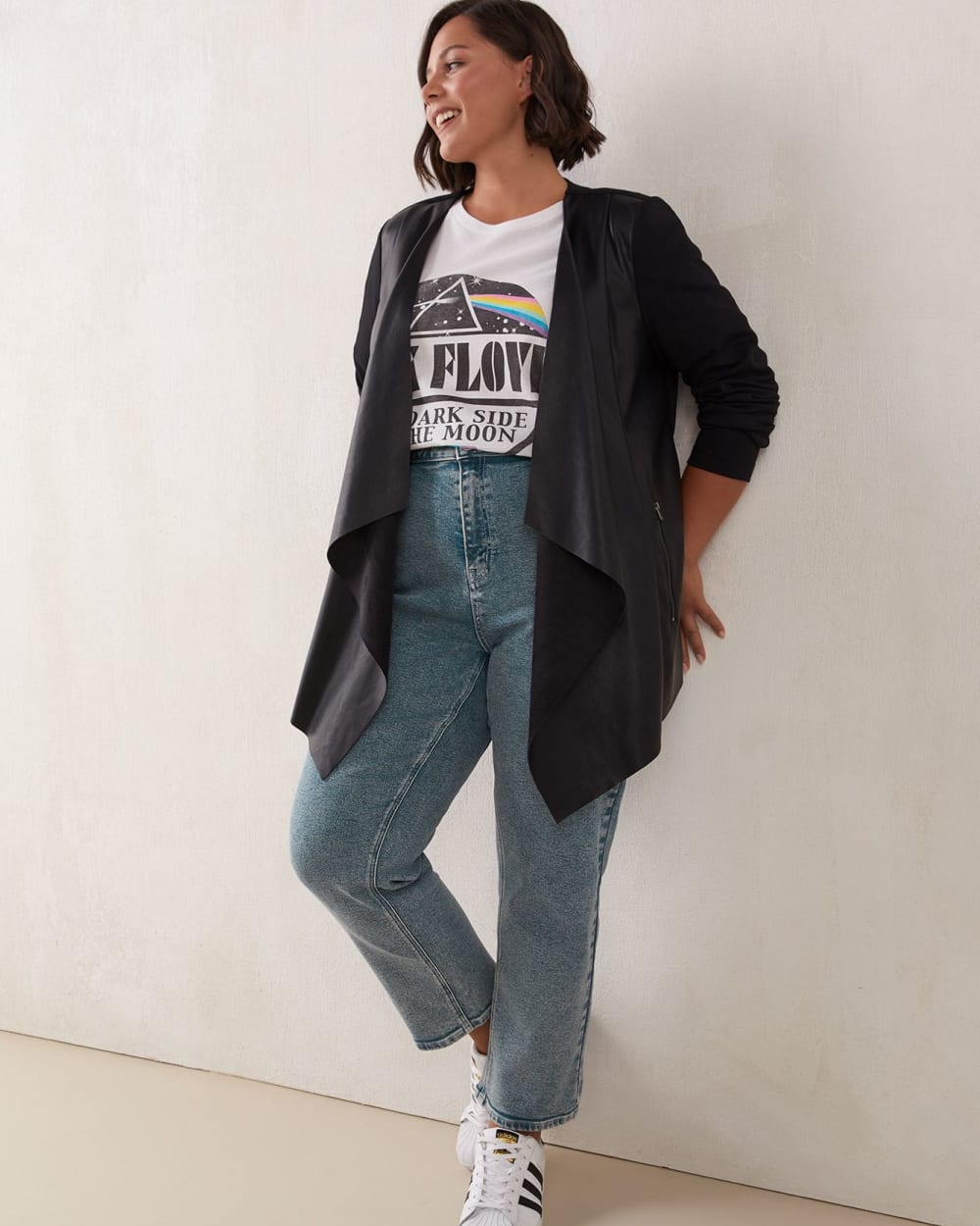 Veste mati?�res mixtes avec col en cascade - Addition Elle | Penningtons