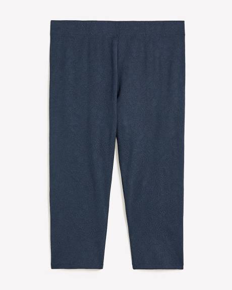 Floral Textured Fashion Capri Legging - PENN. Essentials