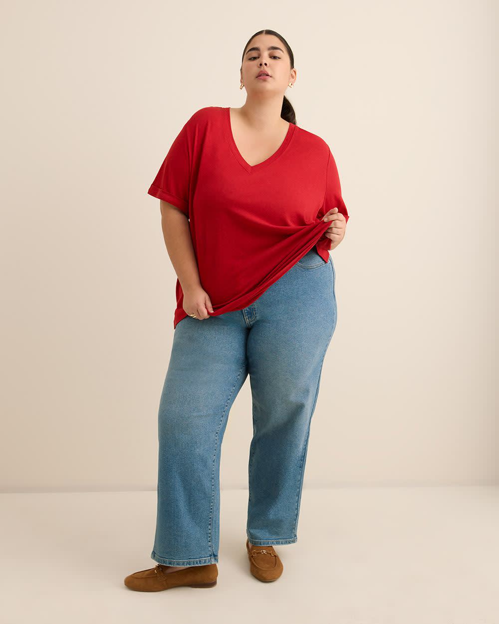 T-shirt coupe boyfriend, tissu responsable - Essentiels PENN. T-shirt coupe boyfriend, tissu responsable - Essentiels PENN.