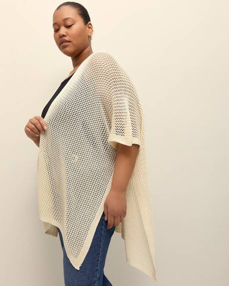 Open Stitch Knit Cape