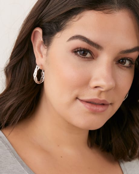Assorted Medium Hoop Earrings, Set of 3