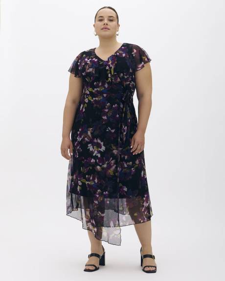 Printed Wrap Maxi Dress - Addition Elle