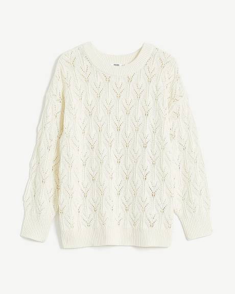 Pointelle Crewneck Sweater